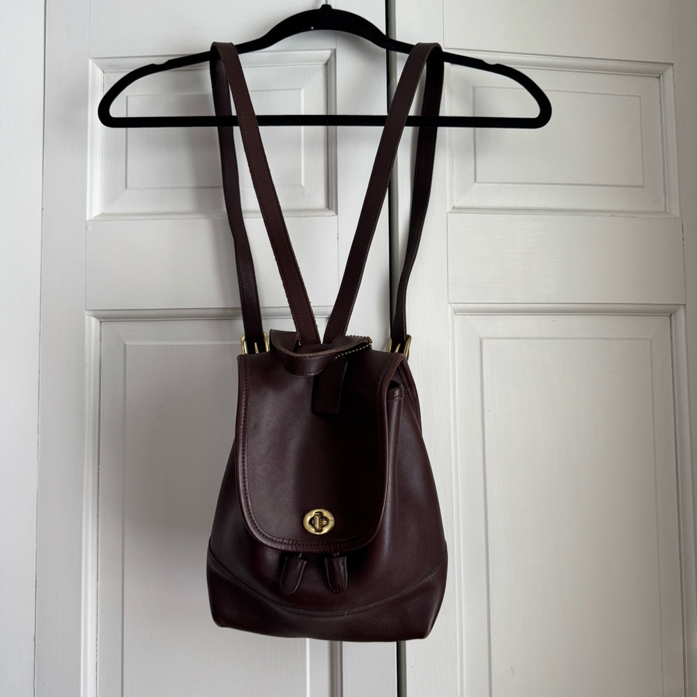 Rare Vintage Coach brown leather backpack